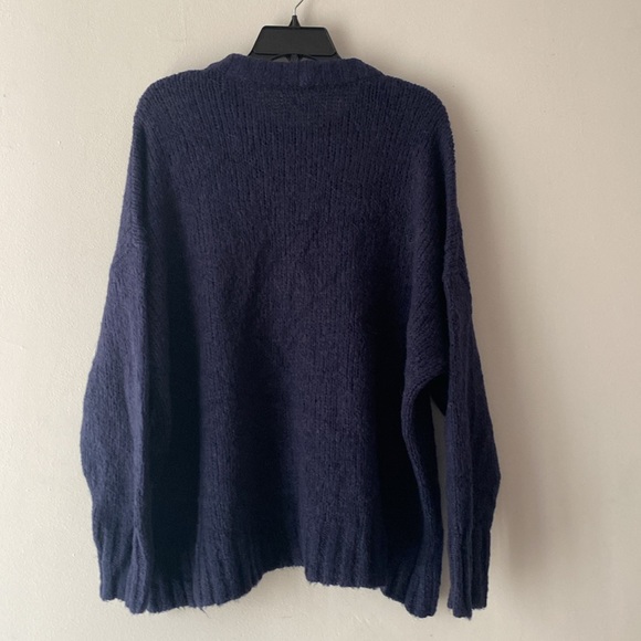 Aerie American Eagle Big Sky Oversized Wool Blend Sweater in Navy Size Small NWT - Picture 5 of 6